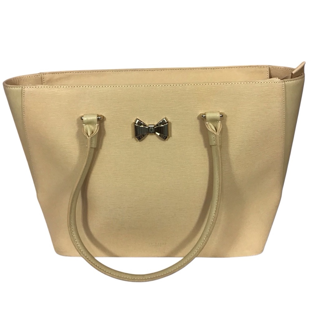 Ted Baker  London Taleen Curved Tote . Gold tone bow .